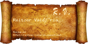 Reitzer Valéria névjegykártya